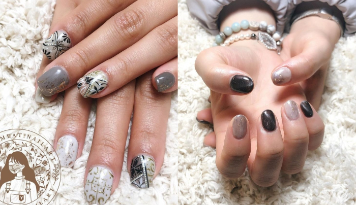 秋冬美甲_秋冬指甲_顯白秋冬美甲.